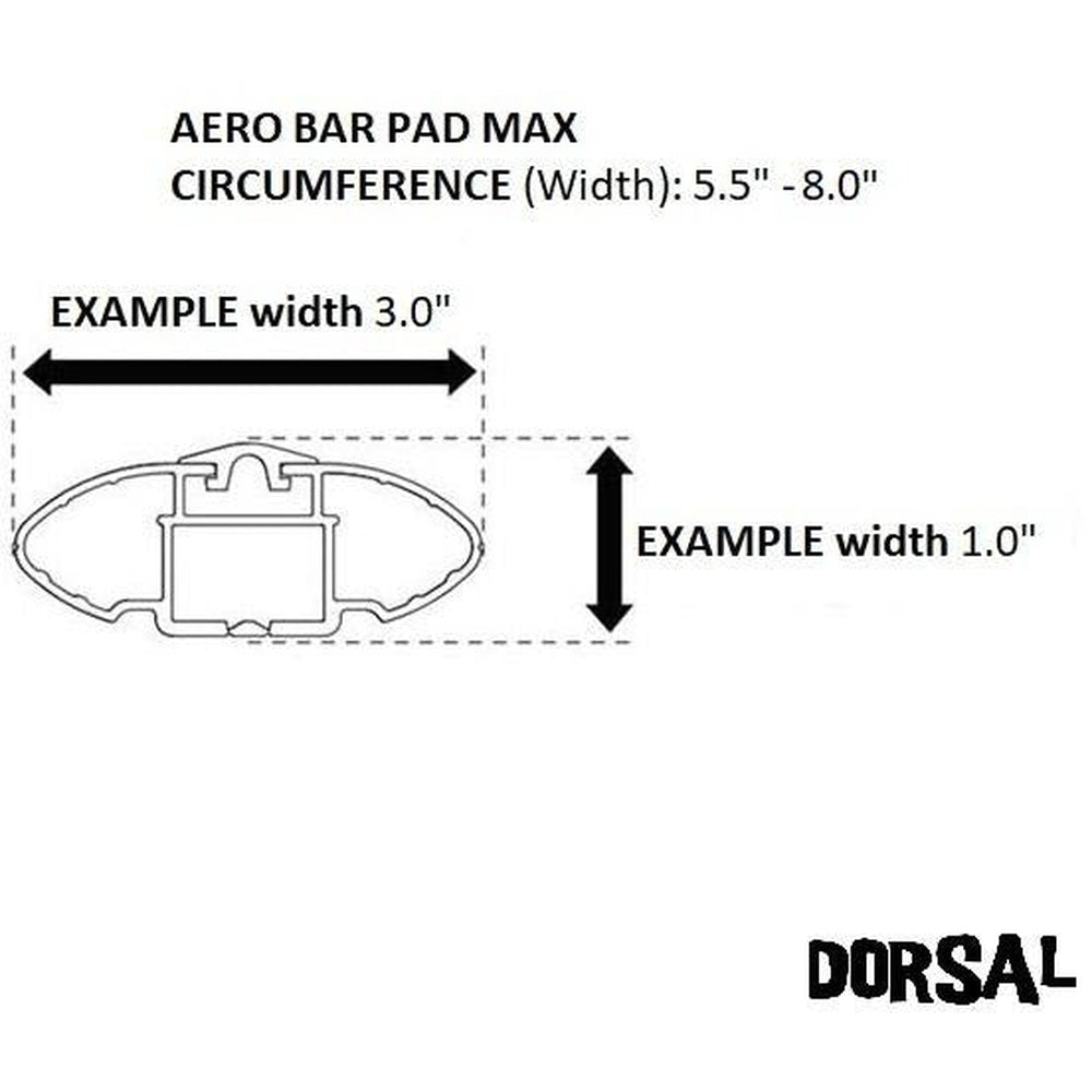 DORSAL Aero Roof Rack Pads 28 Inch Wide with Locking Straps - Pack of 4 for Car Surfboard Kayak SUP Long