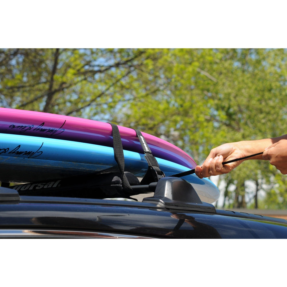 DORSAL Aero Roof Rack Pads 28 Inch Wide with Locking Straps - Pack of 4 for Car Surfboard Kayak SUP Long